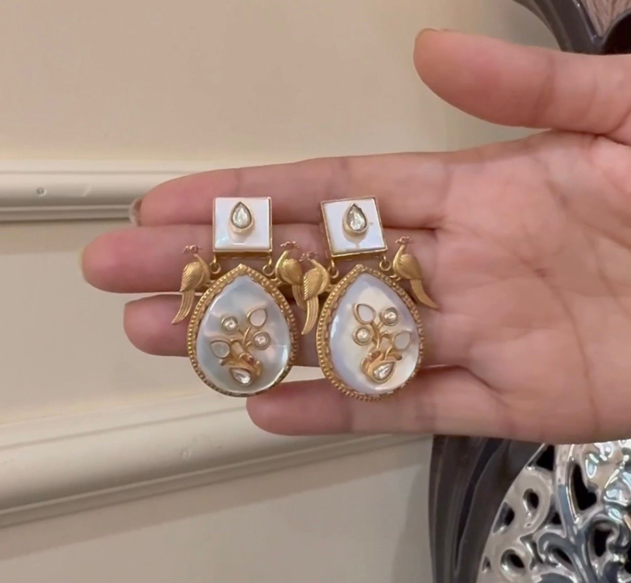 Ivory Noor Drop Earrings