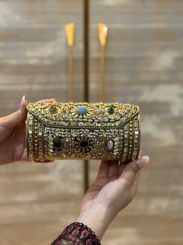Royal Handcrafted Kundan Clutch