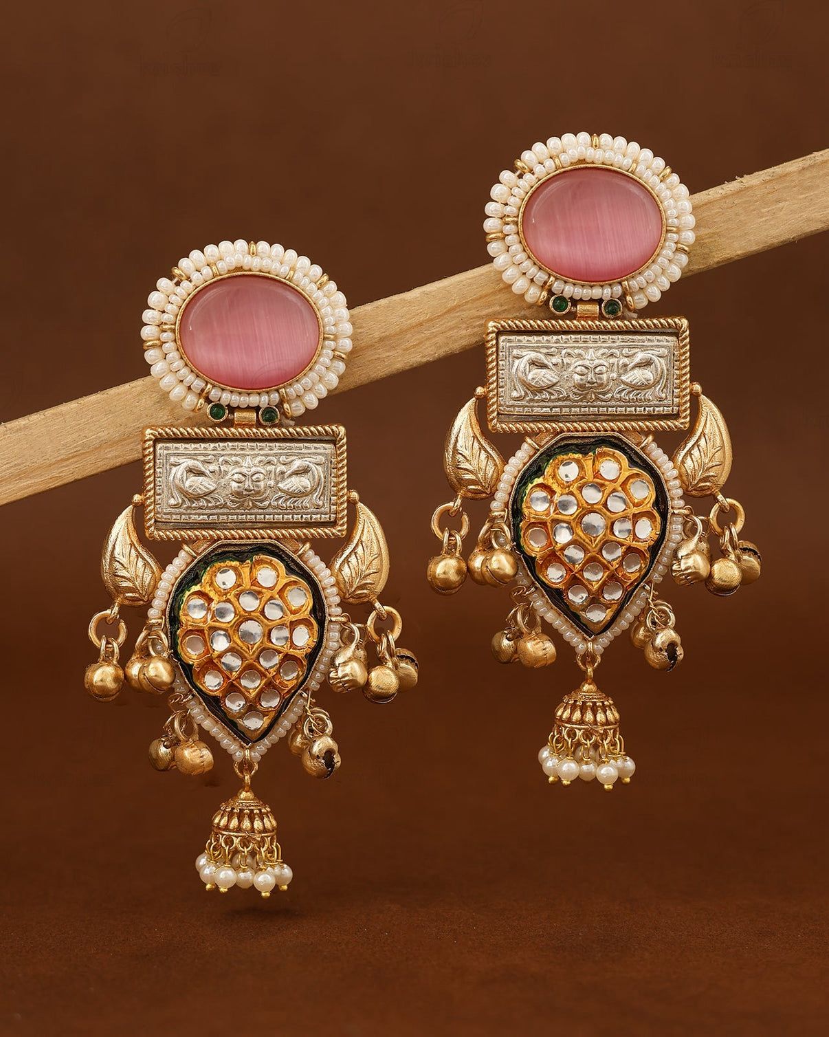 Rajvaibhav Kundan Jhumki Danglers