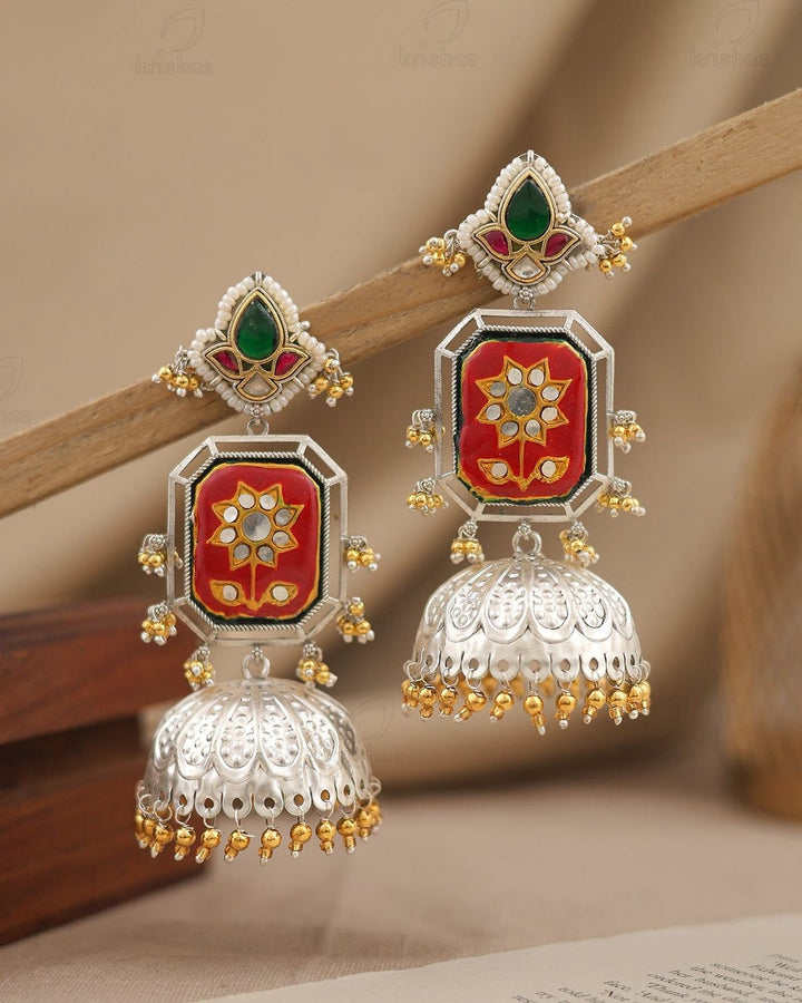 Product Name: Vrinda Meenakari Jhumkas