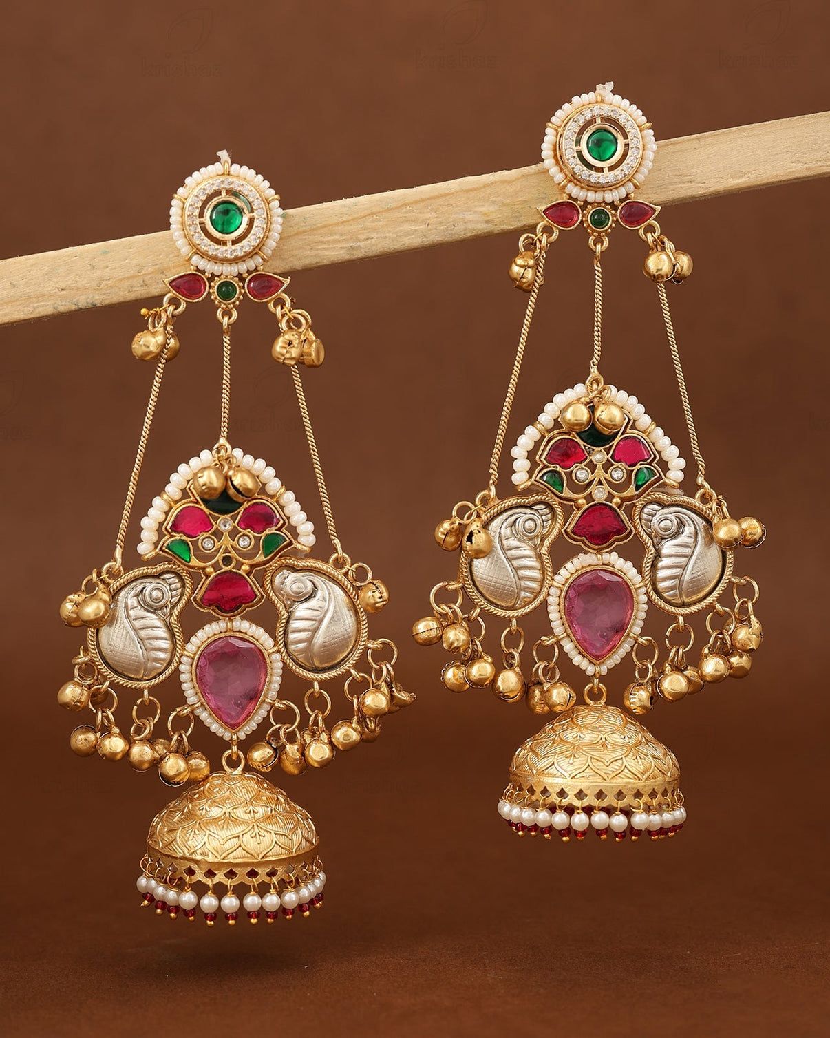 Mayura Chandrika Jhumki Danglers