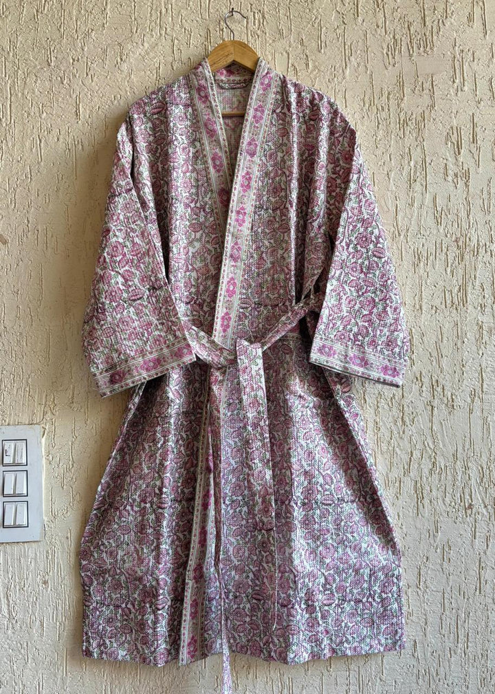 GulMeher Grace – Hand Block Printed Premium Bathrobe