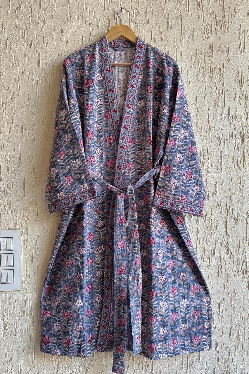 NeelMeher Heritage – Hand Block Printed Premium Bathrobe