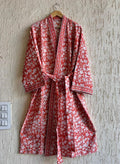 RaktPushp Royale – Hand Block Printed Premium Bathrobe