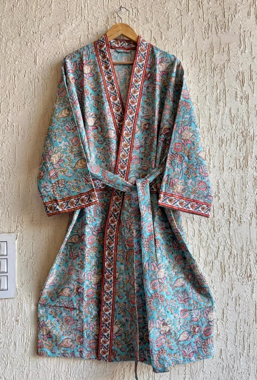Tara Mahal – Hand Block Printed Premium Bathrobe