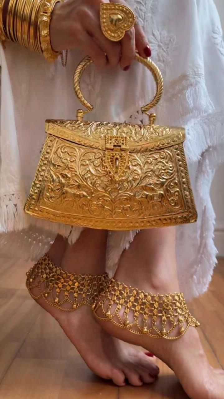 Rajwada Heritage Gold Clutch