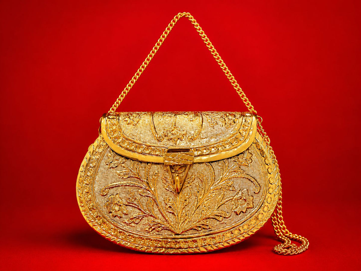 Rajwada Noor Golden Clutch