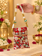 Rajwada Royale Red Potli Clutch