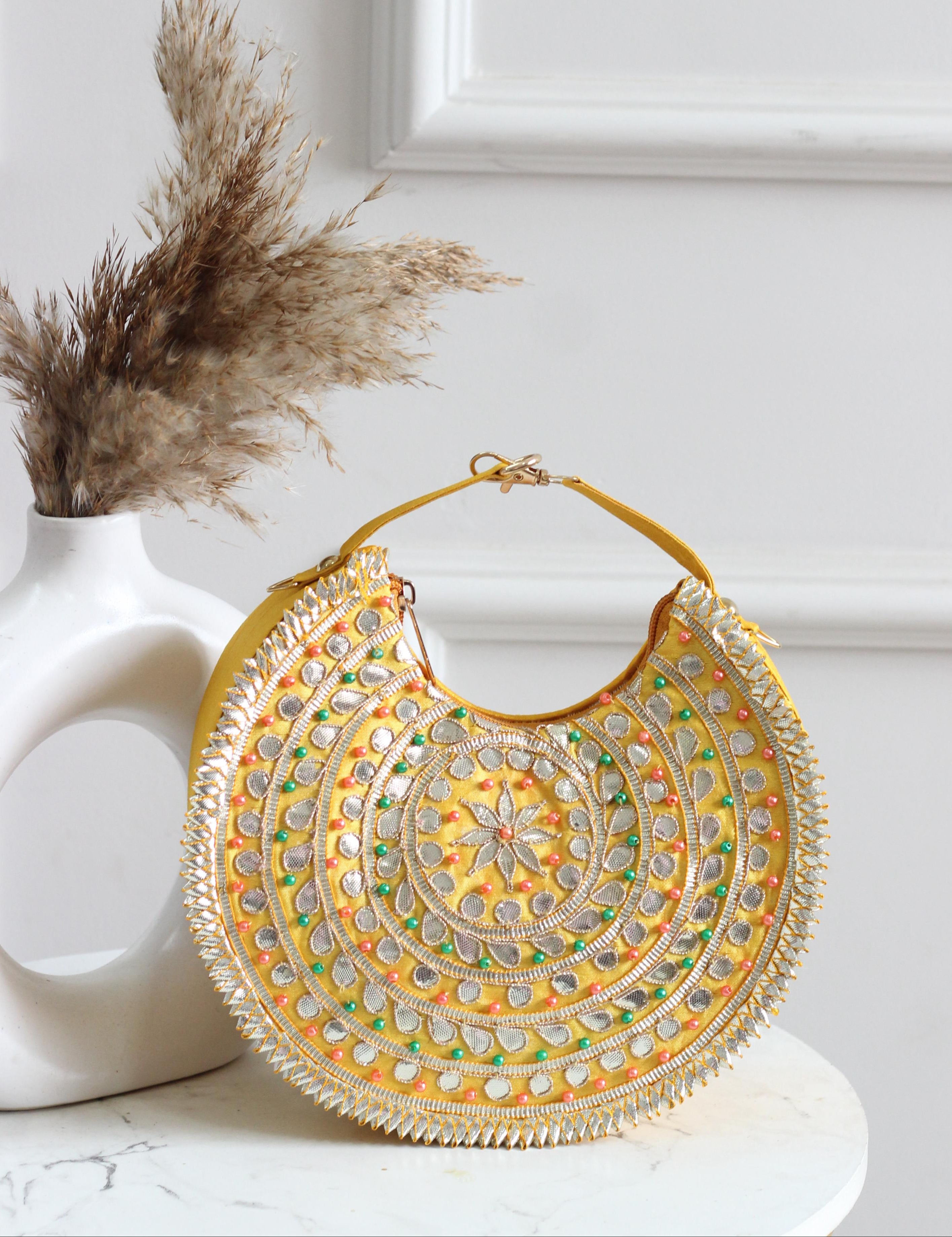 Param Sundari The Gota Patti Crescent Bag