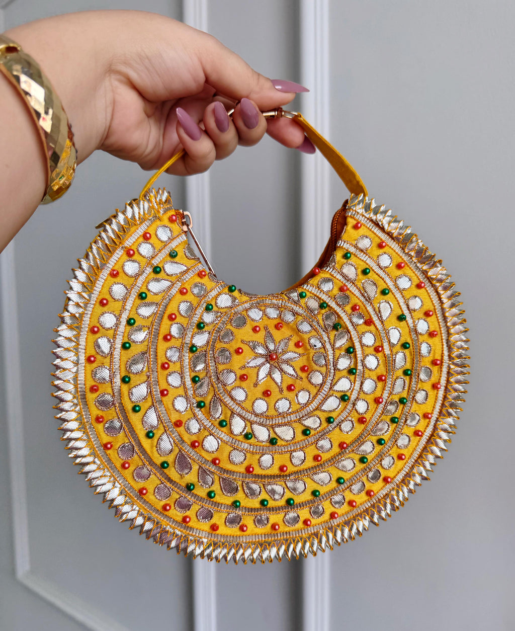 Param Sundari The Gota Patti Crescent Bag