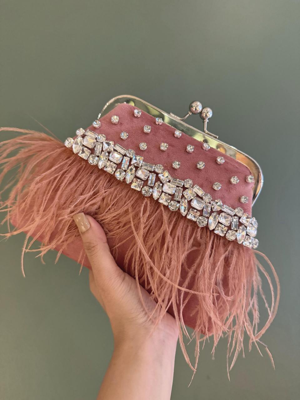 Feather Luxe Clutch