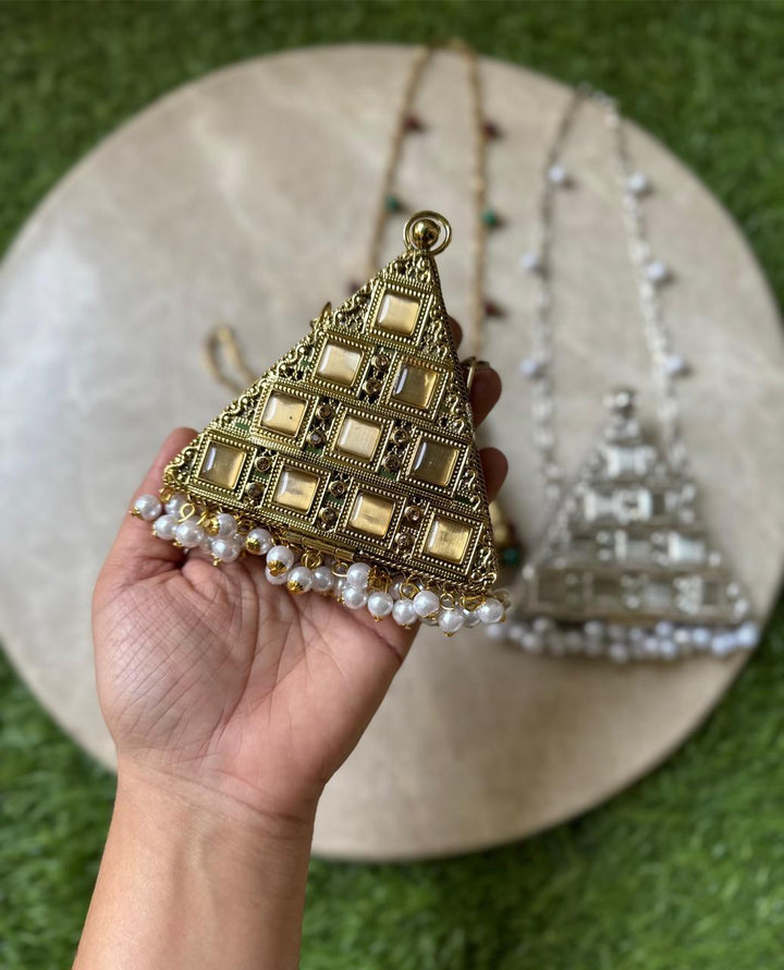 Trikon Swarna Mini Brass Bag