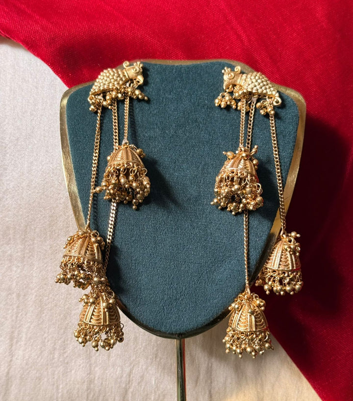Rajgharana Panch Jhumki Earrings