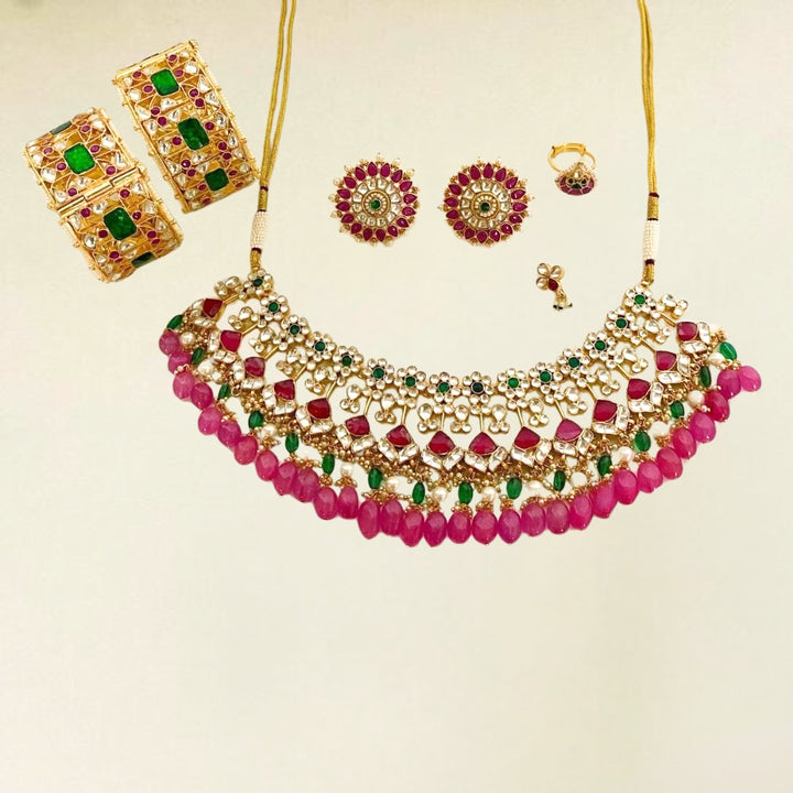 Gulabi Haar Combo Set