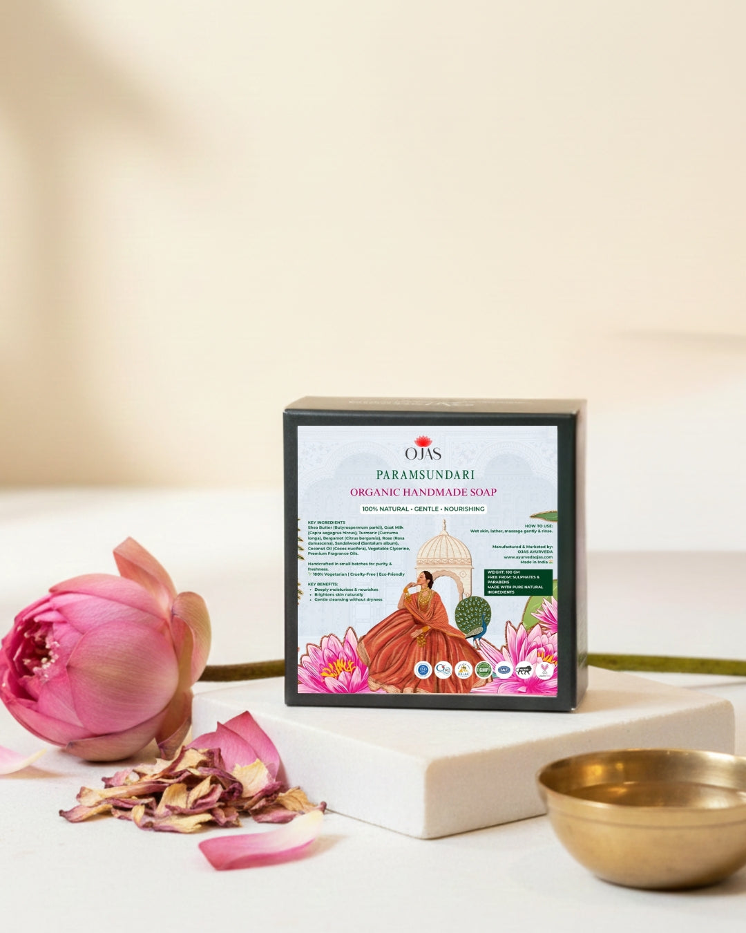 Ojas ParamSundari Organic Handmade Soap (100GM)