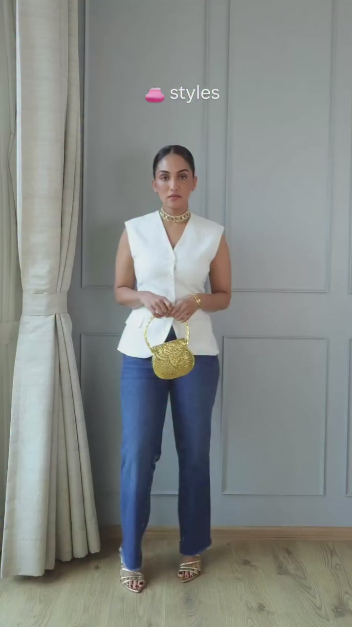 Aurora Gold Sculptural Bag