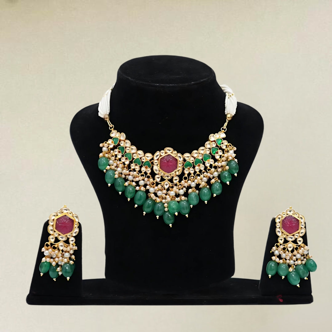 Pankhuri Jadau Set – A Symphony of Heritage